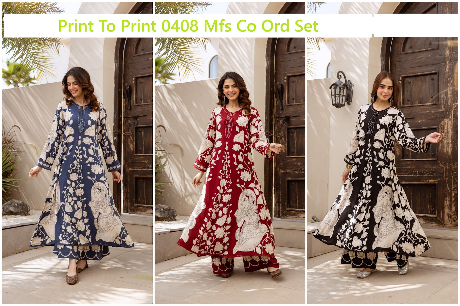 Print To Print 0408 Mfs Rayon Co Ord Set Supplier Ahmedabad