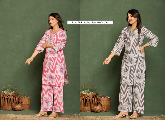 Print To Print 0611 Mfs Cotton Co Ord Set Exporter Gujarat