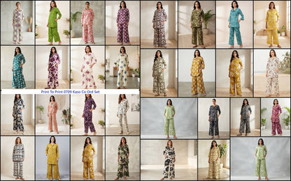 Print To Print 0709 Kaso Fancy Co Ord Set Wholesale