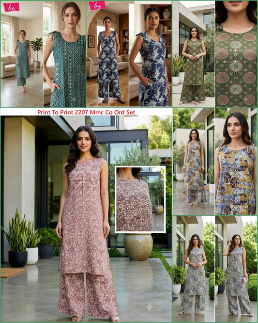 Print To Print 2207 Mmc Rayon Co Ord Set Supplier Gujarat