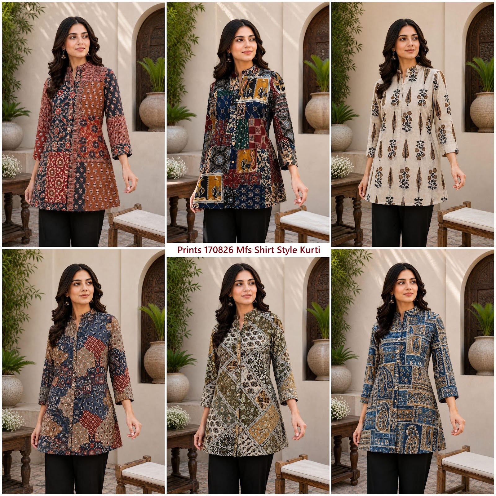 Prints 170826 Mfs Cotton Shirt Style Kurti Wholesaler Gujarat