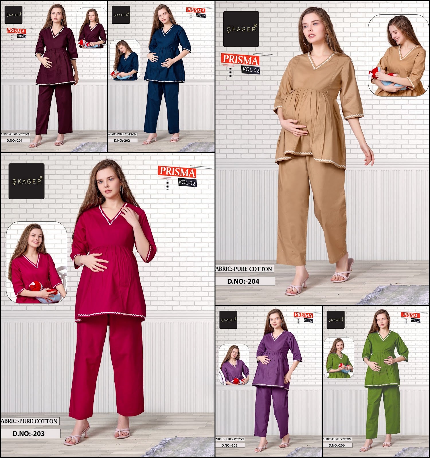 Prisma Vol 2 Skager Dhabu Cotton Feeding Co-Ord Set Exporter Gujarat
