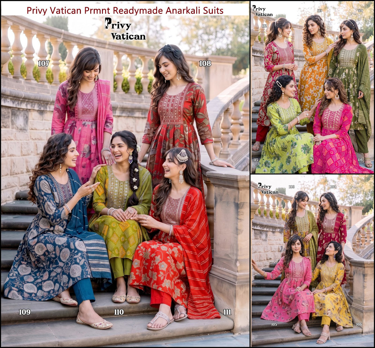 Privy Vatican Prmnt Readymade Anarkali Suits Exporter