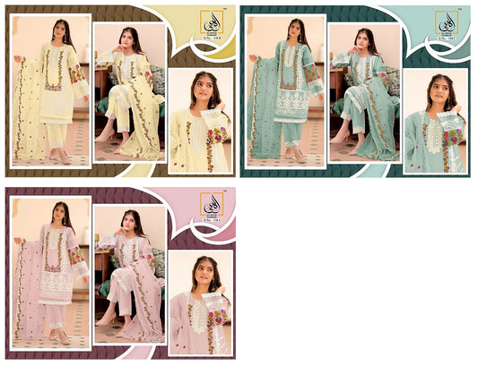 118 Al Huda Fashion Organza Pakistani Readymade Suits