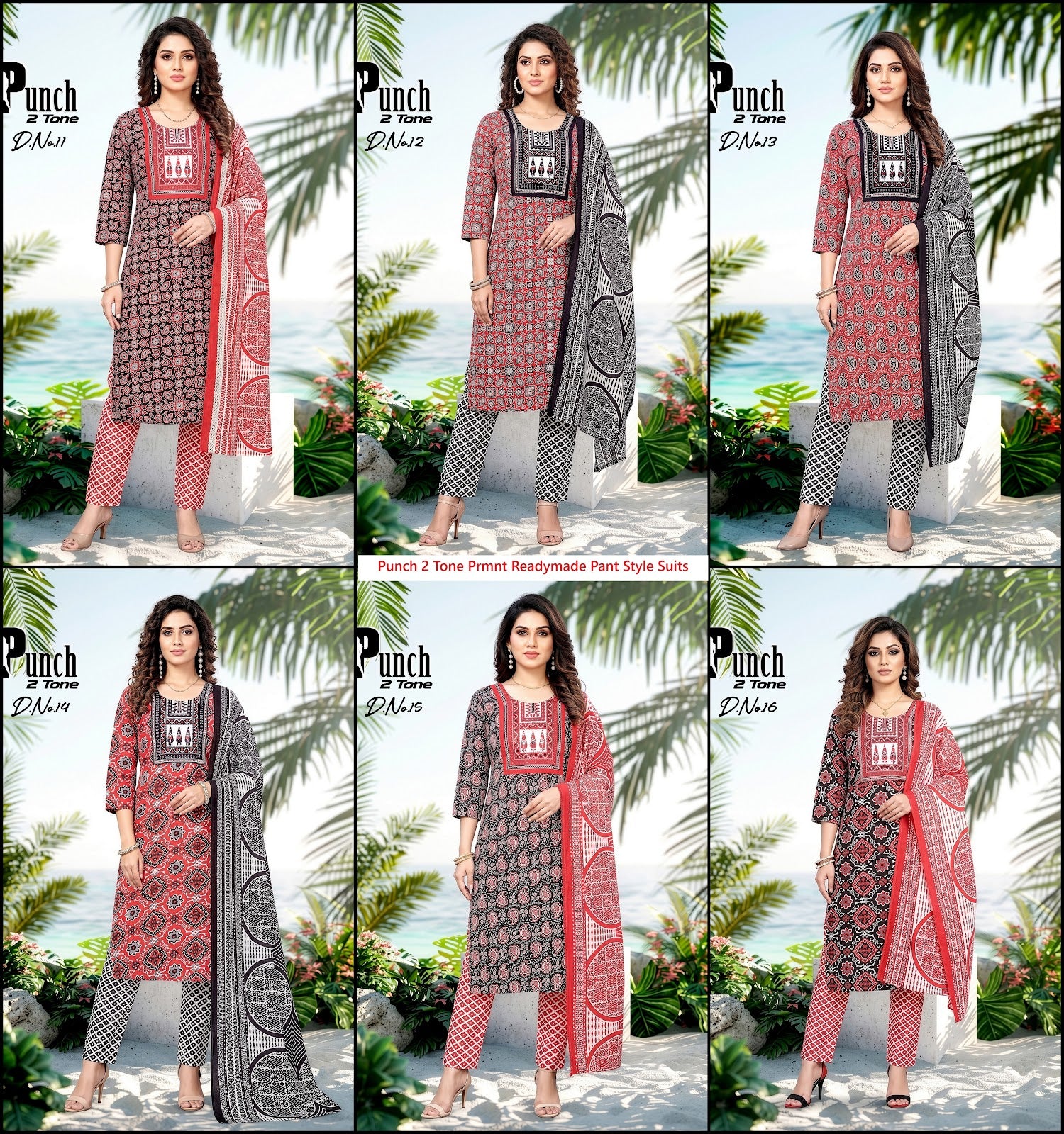 Punch 2 Tone Prmnt Cotton Readymade Pant Style Suits Wholesaler Gujarat
