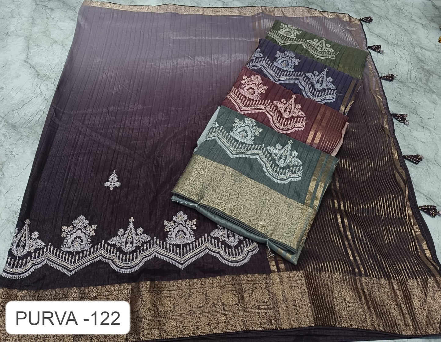 Purva 122 Kalpveli Dola Silk Sarees Manufacturer Gujarat