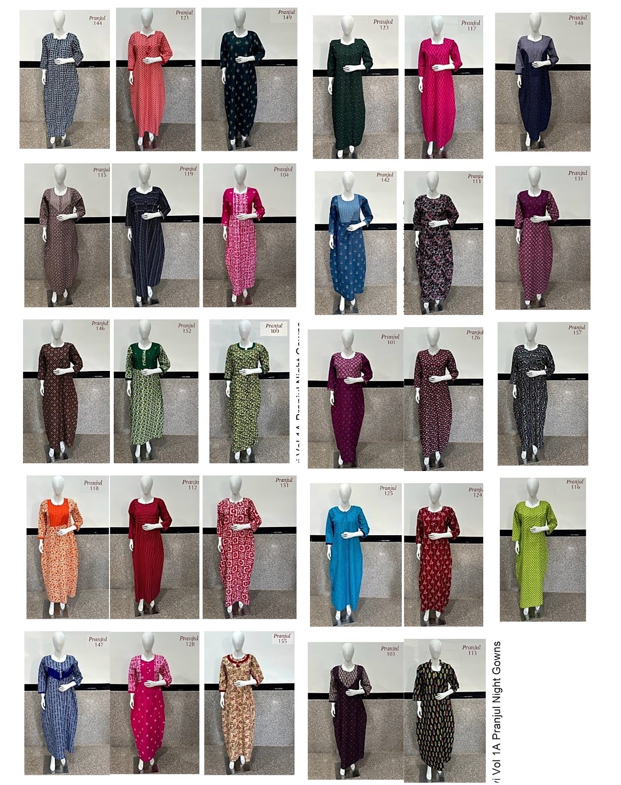 Purvi Vol 1A Pranjul Cotton Night Gowns