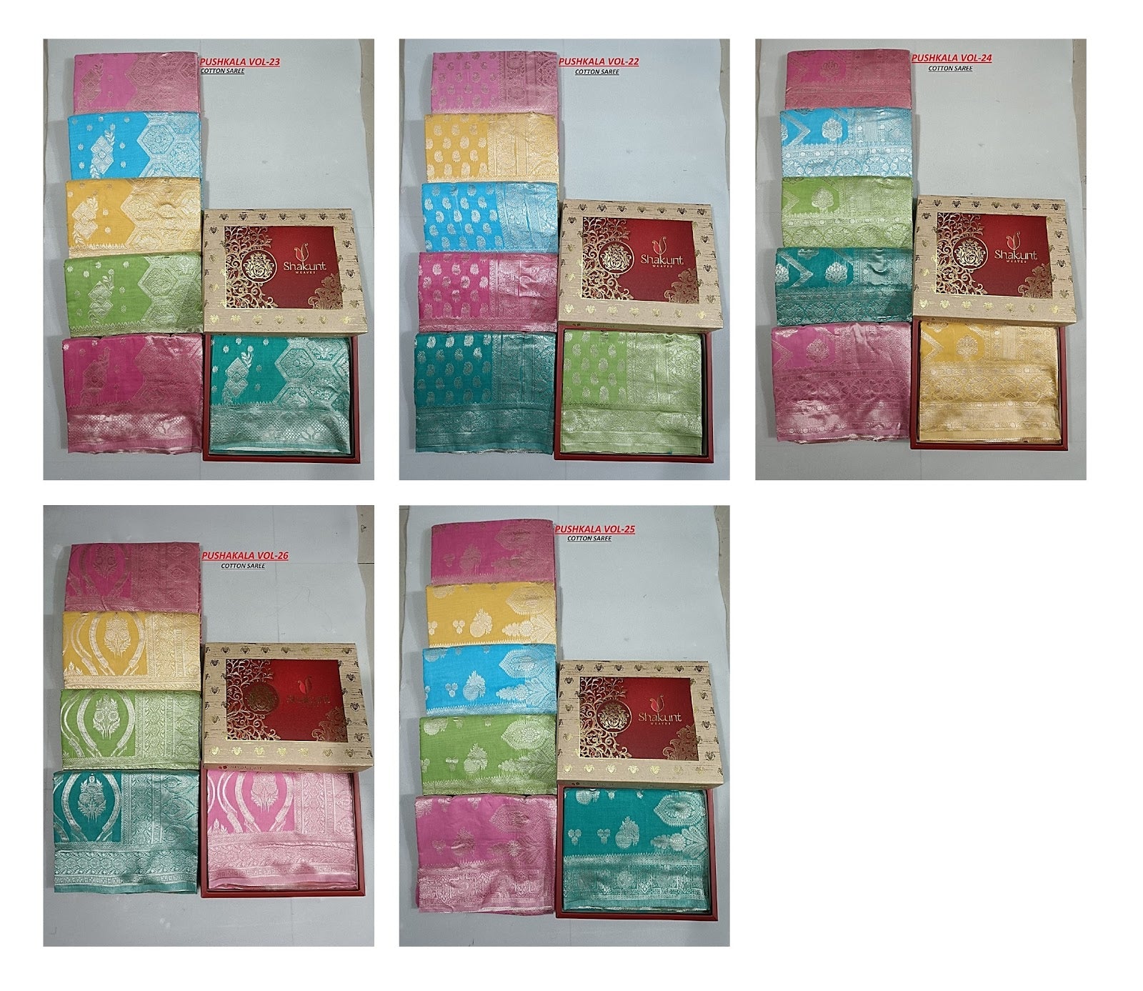 Pushkala All Vol Shakunt Cotton Sarees Manufacturer Gujarat