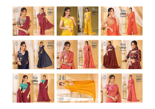 Pushpita 1 Kalpveli Chiffon Sarees Manufacturer India