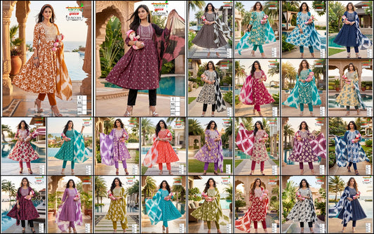 Queen 200726 Kanha Liva Reyon Feeding Readymade Suit Supplier India