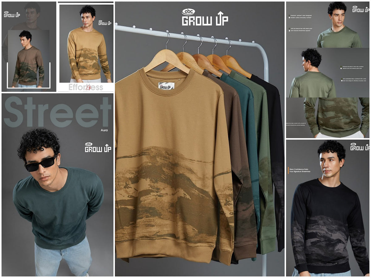 R 1628 Full Sleeves Growup Imported Mens Tshirts Supplier Gujarat