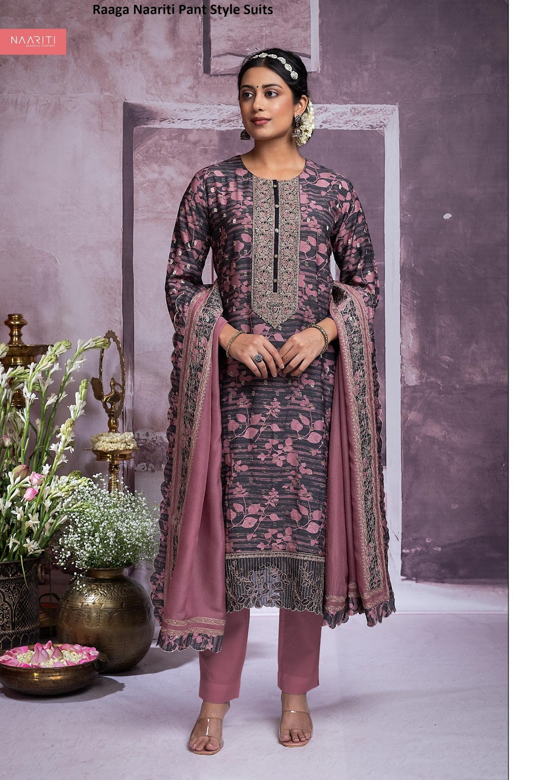Raaga Naariti Silk Pant Style Suits Wholesale