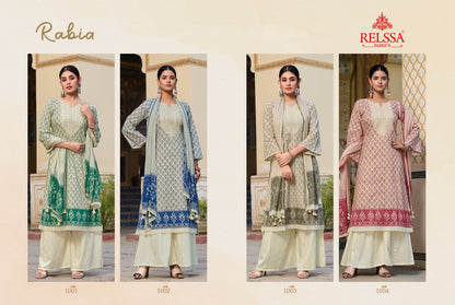 Rabia Relssa Fabrics Cotton Plazzo Style Suits Manufacturer Gujarat