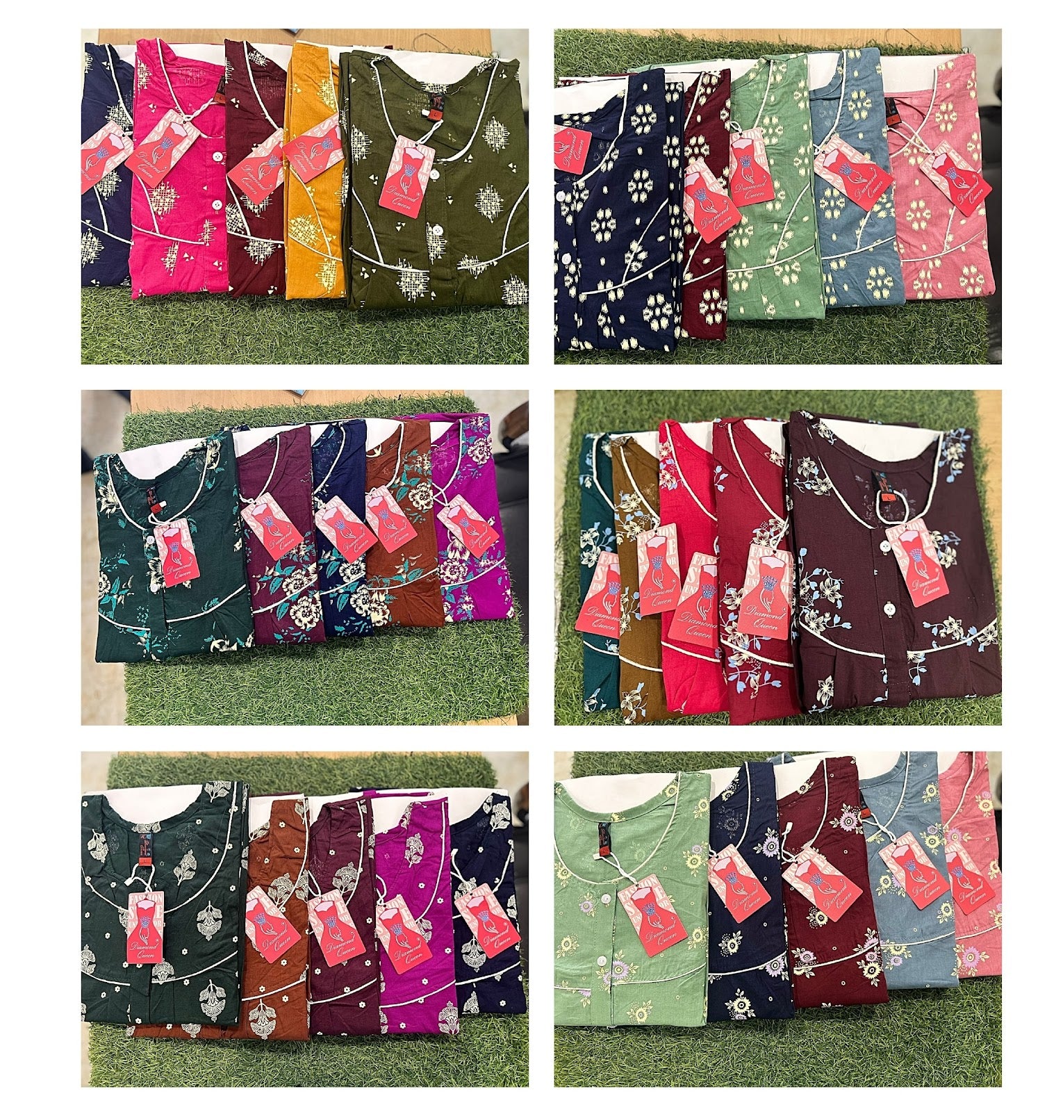 Rajwadi 1708 Diamond Queen Cotton Night Gowns Exporter India