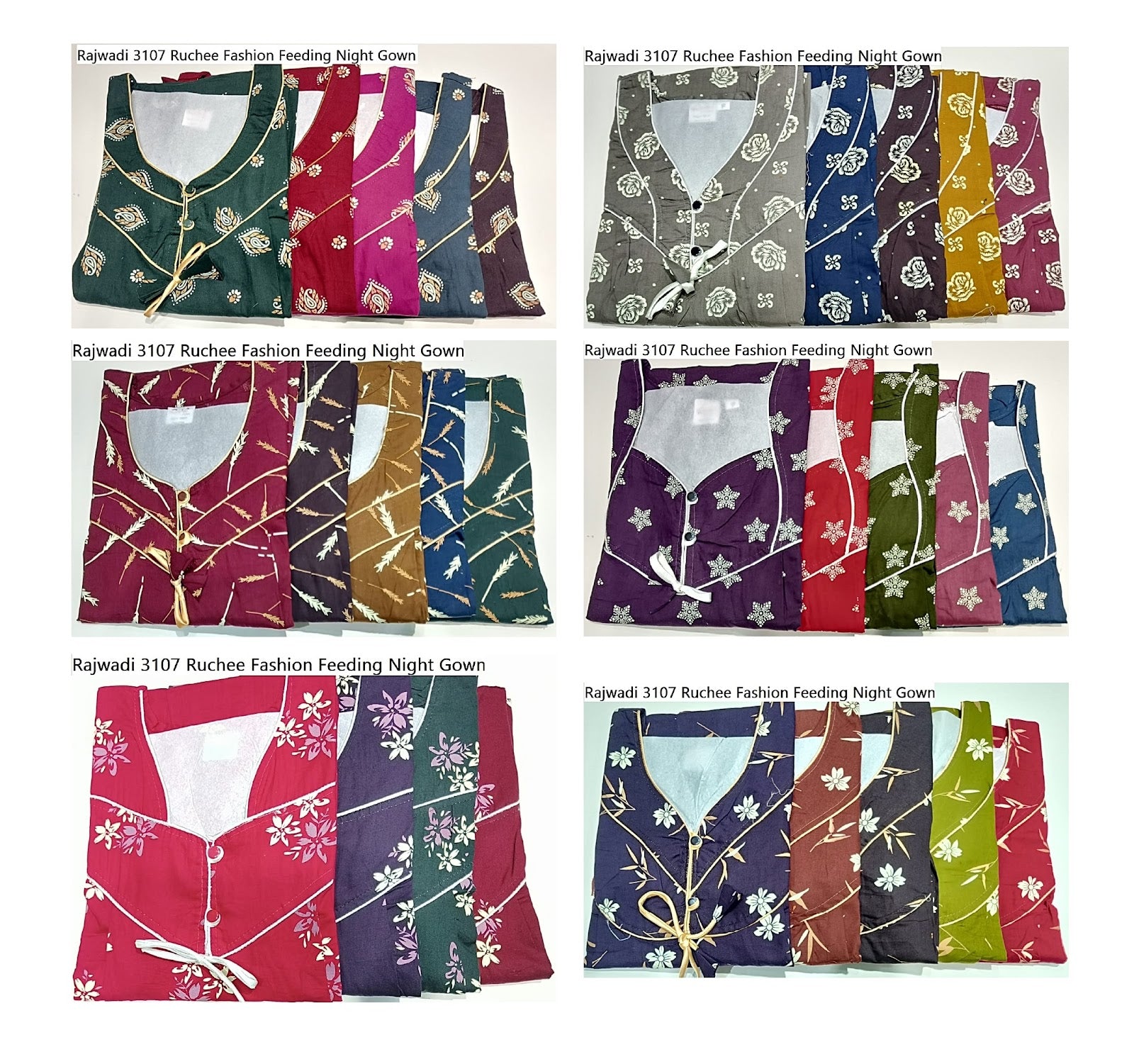 Rajwadi 3107 Ruchee Fashion Feeding Night Gown Manufacturer