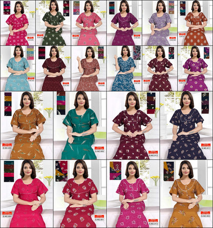 Rajwadi Cotton 3107 Kavyansika Night Gowns Wholesaler India