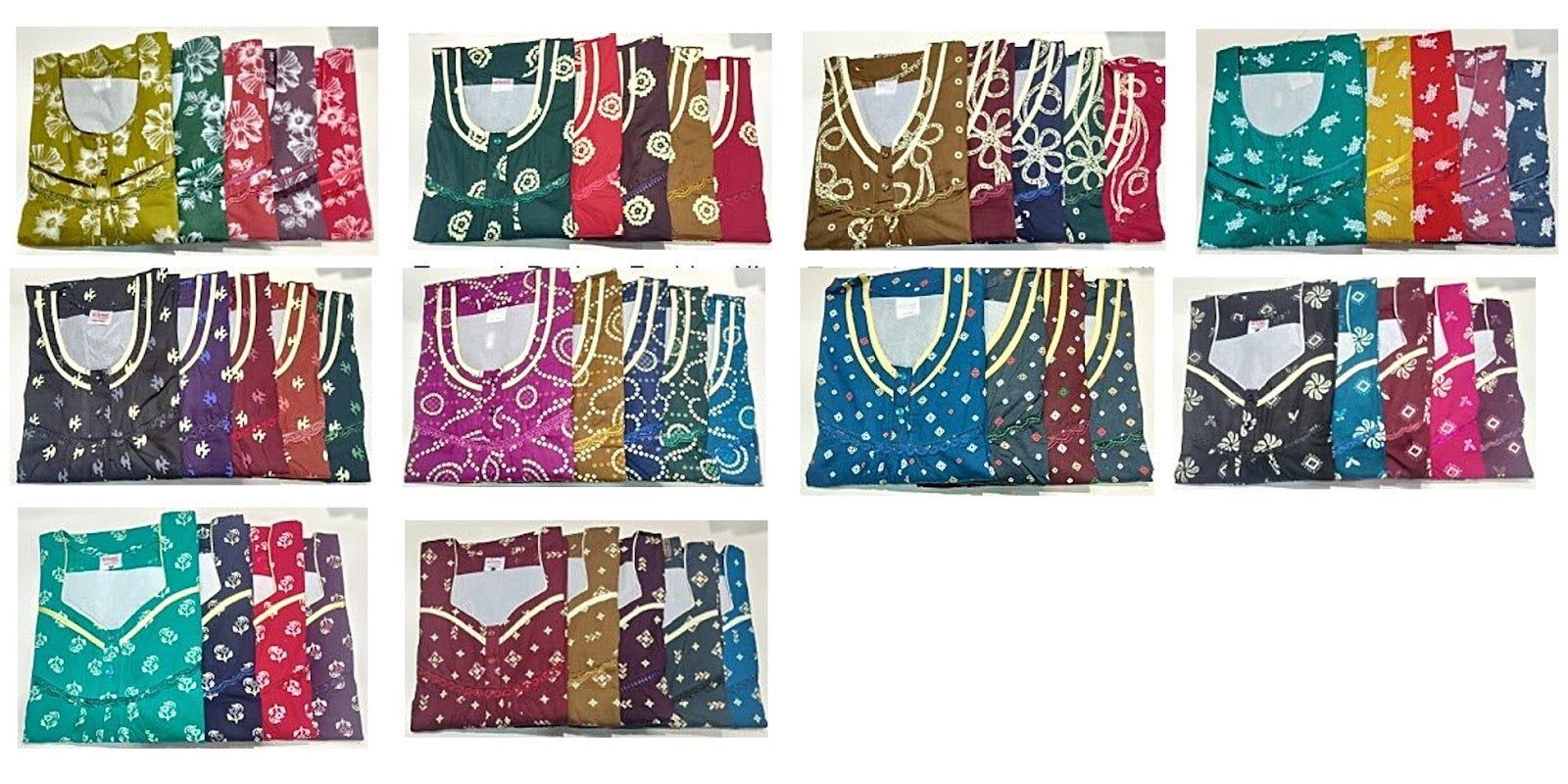 Rajwadi Gpo Tuesady Ruchee Fashion Cotton Night Gowns Wholesaler India