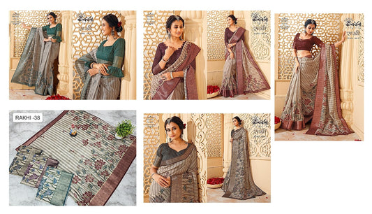 Rakhi 38 Kalpveli Muslin Sarees Wholesaler