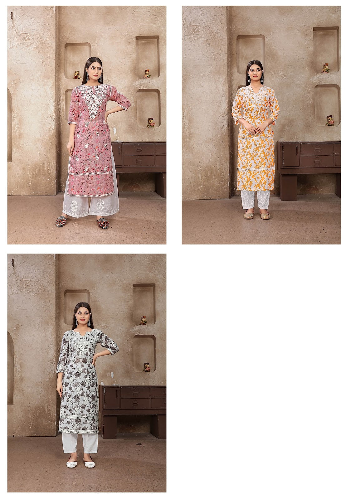 Rasika Rasili Heavy Cotton Kurti Pant Set Manufacturer Gujarat