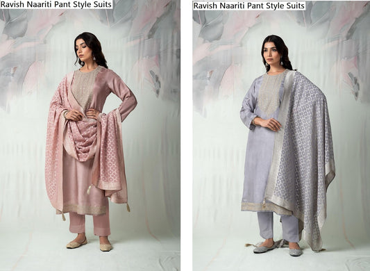 Ravish Naariti Silk Pant Style Suits Exporter Ahmedabad