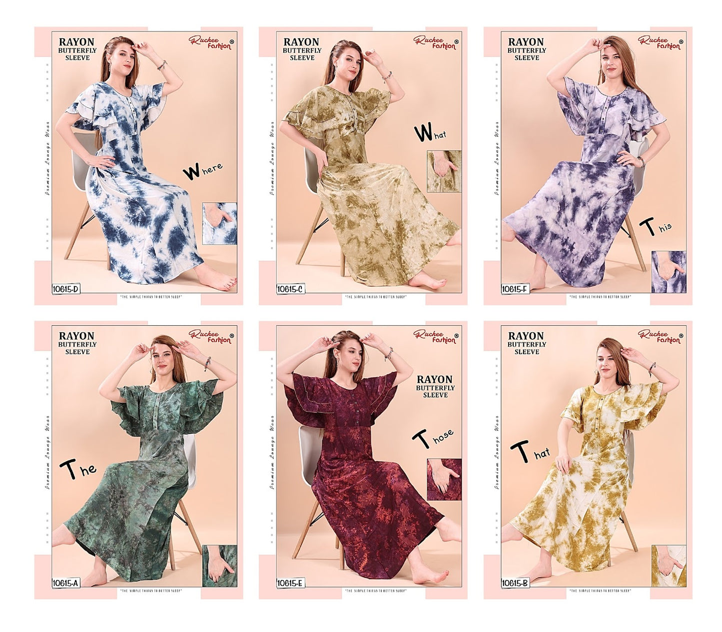 Rayon 0608 Ruchee Fashion Night Gowns Wholesaler