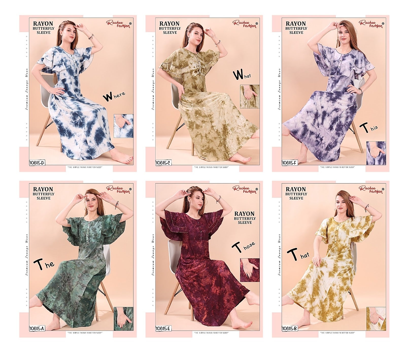 Rayon 0608 Ruchee Fashion Night Gowns Wholesaler
