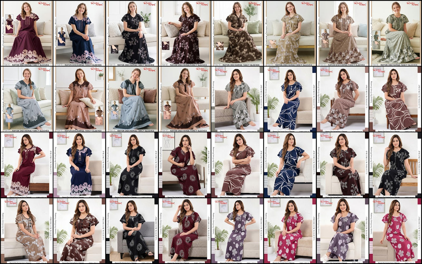 Rayon 070726 Ruchee Fashion Night Gowns Exporter