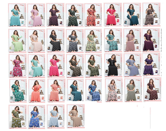 Rayon 071024 Ruchee Fashion Night Gowns Wholesaler India