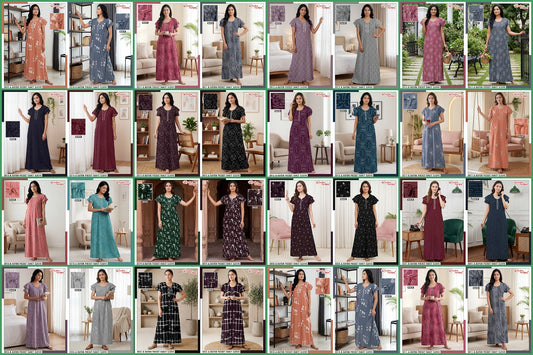 Rayon 160726 Ruchee Fashion Night Gowns Manufacturer India