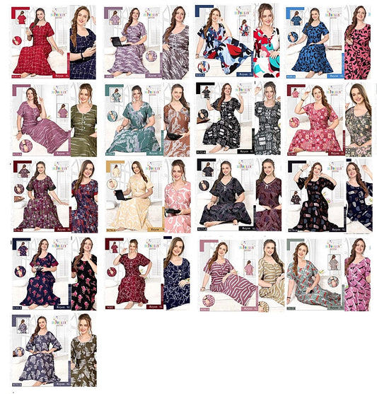 Rayon 2007 Belly Night Gowns Exporter