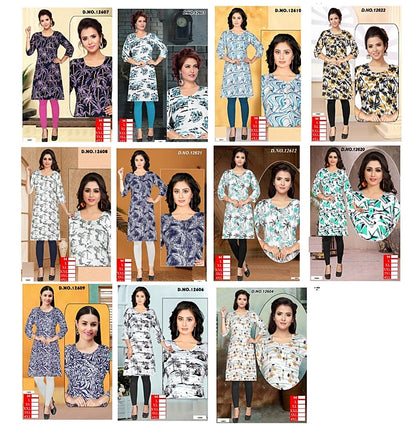 Rayon 2407 Vkh Knee Length Kurtis Wholesale