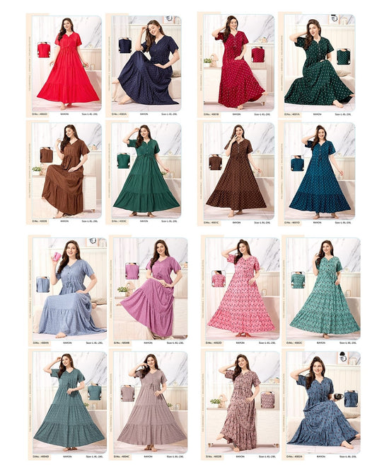 Rayon 2607 Faith Lady Night Gowns Supplier Gujarat