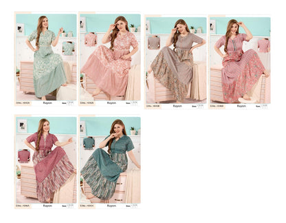 Rayon 2709 Faith Lady Night Gowns Exporter Gujarat