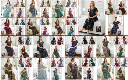 Rayon Gpo 0809 Ruchee Fashion Night Gowns Manufacturer Ahmedabad