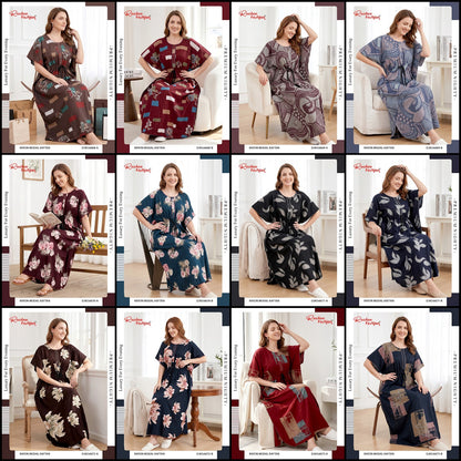 Rayon Modal 6668-6673 Ruchee Fashion Kaftan Nighty Wholesaler Ahmedabad