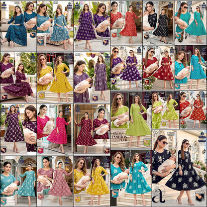 Rayon Print 2909 Velley Feeding Kurtis Exporter