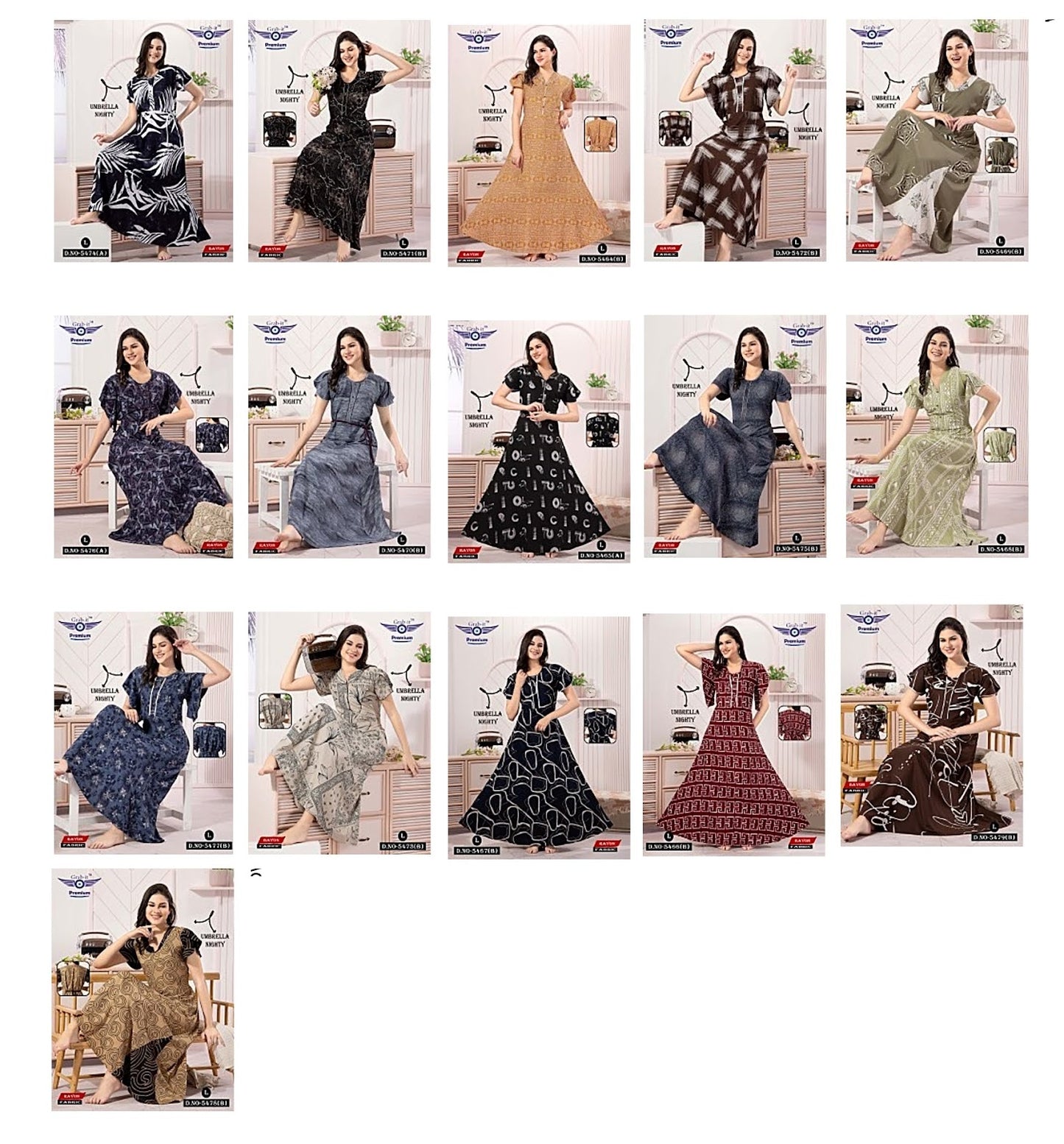 Rayon Umbrella Grab It Night Gowns Manufacturer India