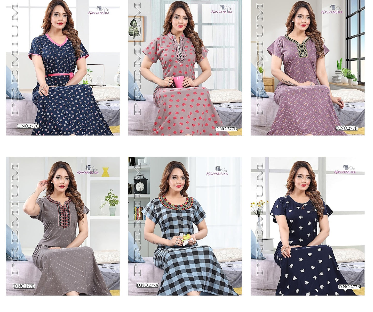 Ready At Store 277 Kavyansika Hosiery Cotton Night Gowns