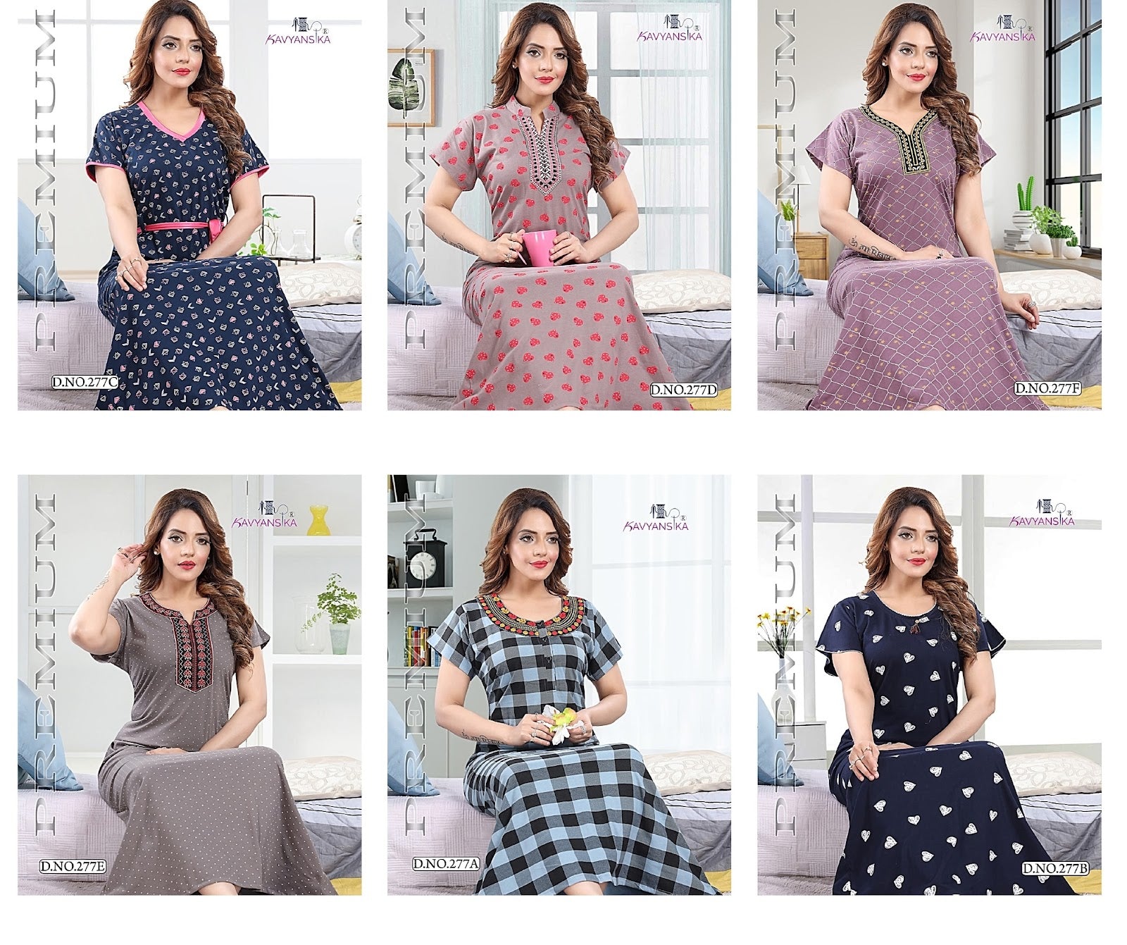 Ready At Store 277 Kavyansika Hosiery Cotton Night Gowns