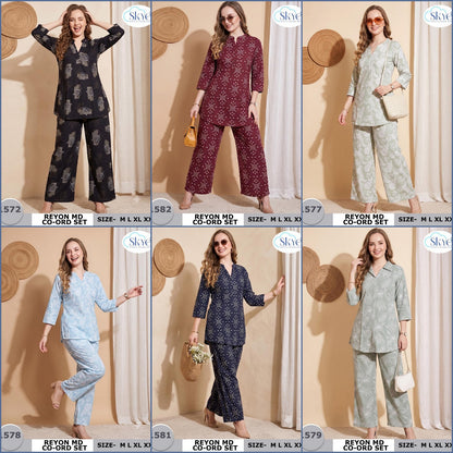 Reyon Md 2109 Skye Co Ord Set Supplier Ahmedabad