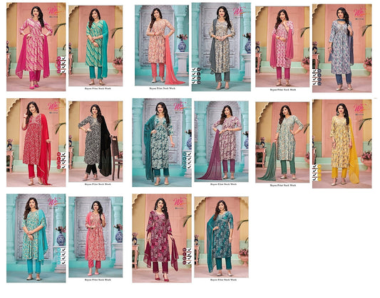 Ri 1712-We Women Ethnics Pure Reyon Readymade Pant Style Suits