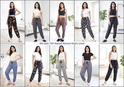 Rib Style 1707 Koleyti Women Night Lower Exporter India