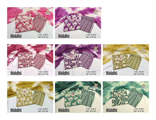 Riddhi Zoya Rayon Readymade Pant Style Suits Supplier