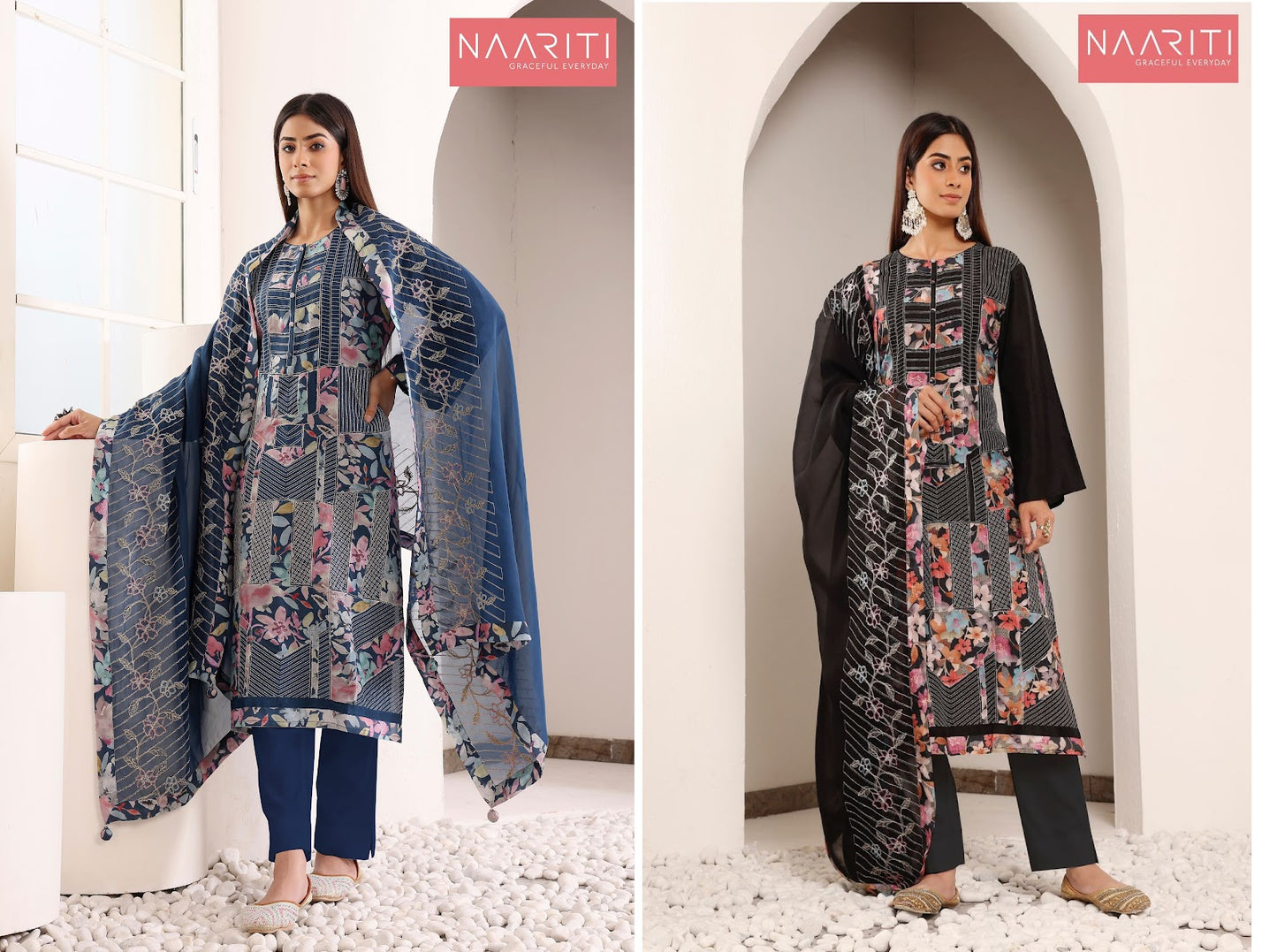 Ridhya Naariti Silk Pant Style Suits Wholesaler