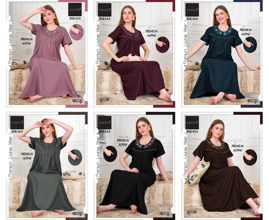 Rikasa Vol 1 Skager Alpine Night Gowns Wholesaler Gujarat