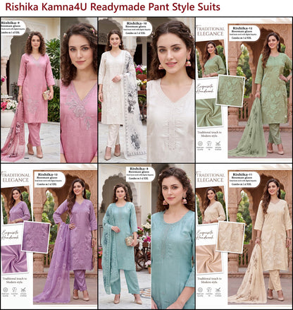 Rishika Kamna4U Roman Readymade Pant Style Suits Supplier Ahmedabad