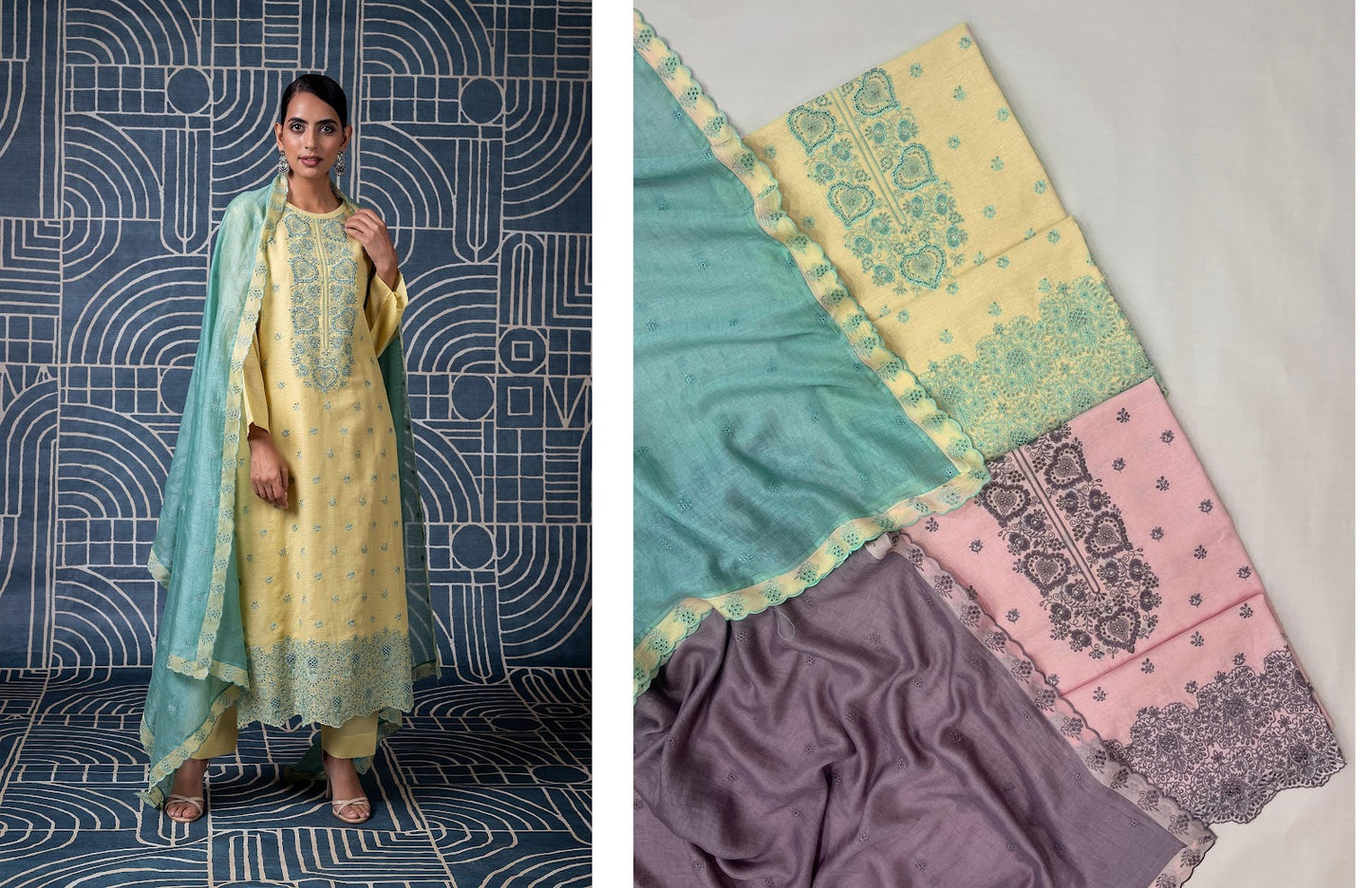 Rissa Naariti Linen Pant Style Suits Supplier India