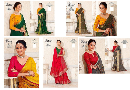 Riwaz 261 Kalpveli Dola Silk Sarees Manufacturer India