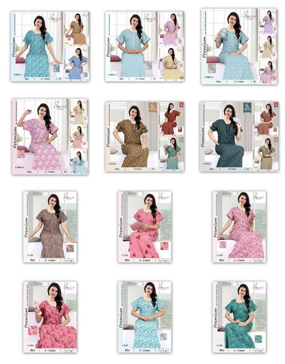 Riya Shivani Belly Cotton Night Gowns Exporter Ahmedabad