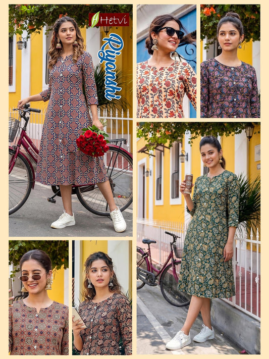Riyanshi Hetvi Cotton Anarkali Kurtis Wholesaler India